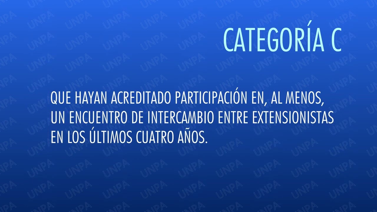 TUTORIAL: CATEGORIZACIÓN EN EXTENSIÓN <br>CATEGORIAS C Y D