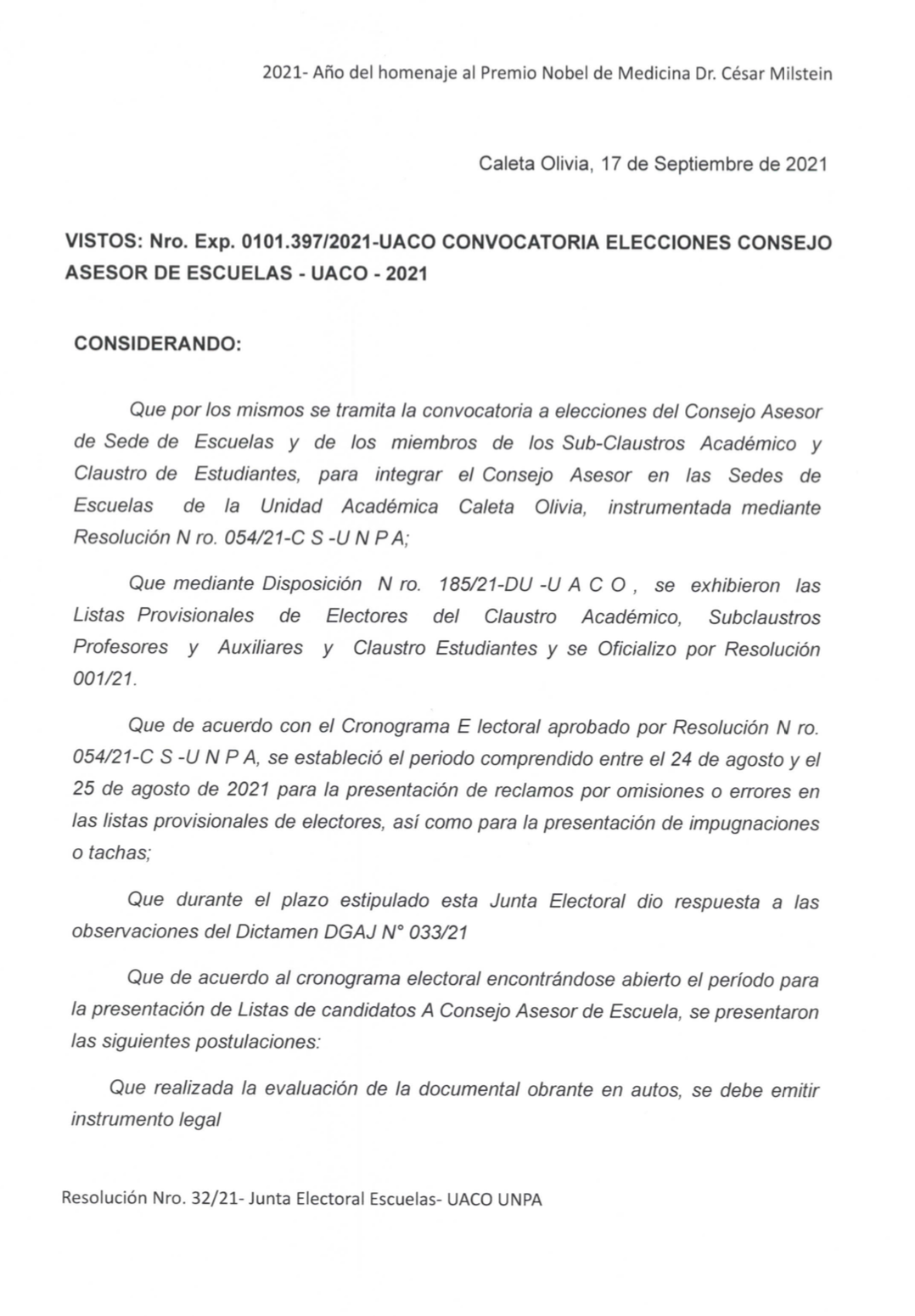​​​​Junta Electoral Escuelas