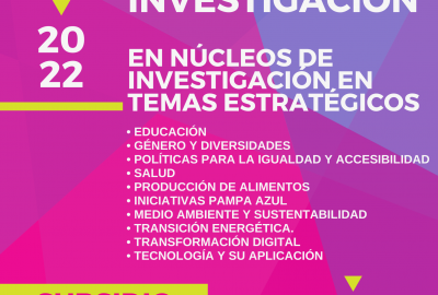 Flyer Programas de Investigación en núcleos de investigación en temas estratégicos