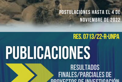 Flyer Convocatoria Publicación de resultados parciales/finales de Proyectos de Investigación UNPA