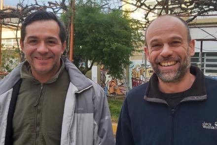 El prof. Pablo Delgaado Dodds junto al Dr. Sebastián Klinke